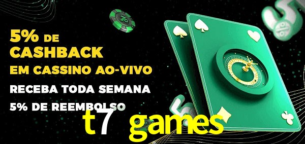 Promoções do cassino ao Vivo t7 games